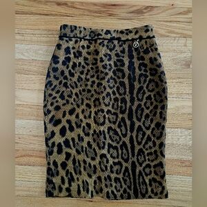 Class CAVALLI Leopard Print Pencil Skirt SZ 6